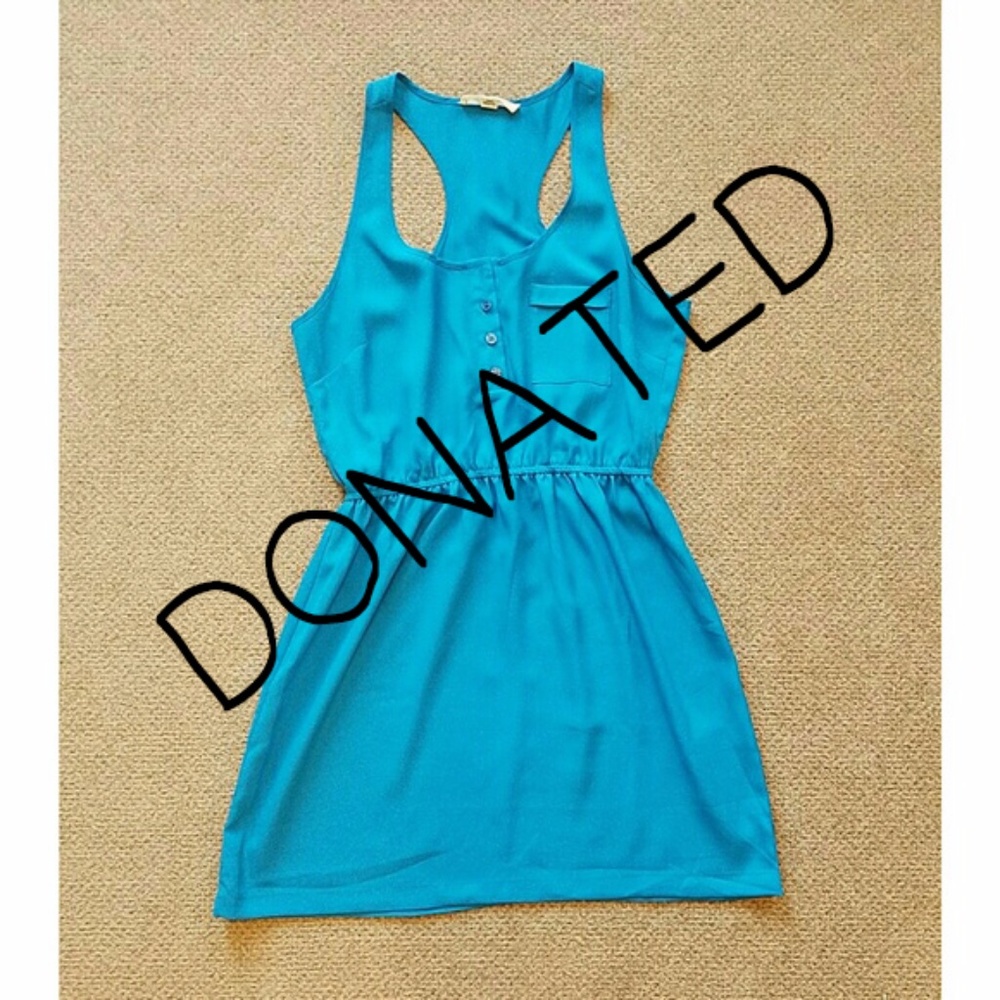 DONATED F21 Sleeveless Button Up Mini Dress (Med)